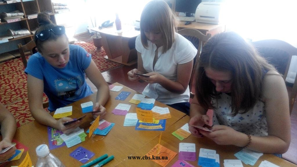 Сеанс карткової настільної гри для молоді «Країна Гідності. Вивчення соціальних прав через освіту з прав людини» у бібліотеці-філії №11